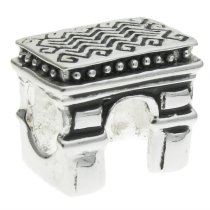 Sterling Silver PARIS Triumphal Arch Bead Charm Pandora Troll Biagi Chamilia
