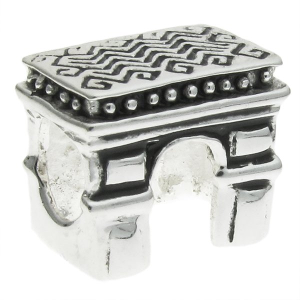Sterling Silver PARIS Triumphal Arch Bead Charm Pandora Troll Biagi Chamilia