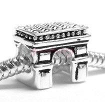 Sterling Silver PARIS Triumphal Arch Bead Charm Pandora Troll Biagi Chamilia