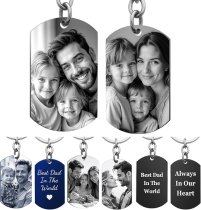 Photo Keychain Custom Picture Keychain Customized Gifts Laser-Engraved/Color Gifts For Boyfriend Wife Hubsand