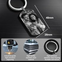 Custom Keychain with Picture Personalized Photo Keychain Gift Valentines Day for Men Boyfriend