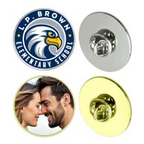Custom Full Color Photo Charm Picture Frame Memorial Pin