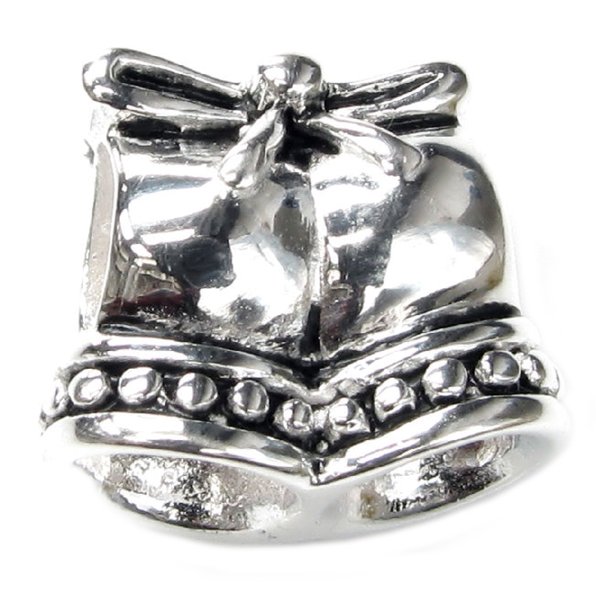 925 Sterling Silver Jingle Wedding Bell Charm Pandora Troll Biagi Chamilia