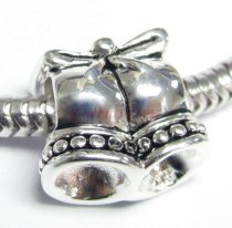 925 Sterling Silver Jingle Wedding Bell Charm Pandora Troll Biagi Chamilia
