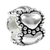 925 Sterling Silver Endless Love Heart Charm For Pandora Troll Biagi Chamilia