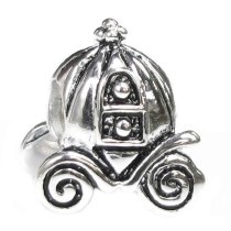 925 Sterling Silver Princess PUMPKIN CARRIAGE COACH Bead Charm Pandora Troll Biagi Chamilia