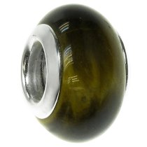 925 Sterling Silver Genuine Tiger Eye Bead Charm Pandora Troll Biagi Chamilia
