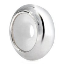 925 Sterling Silver Focal Round Stopper Spacer with Rubber Bead for Pandora