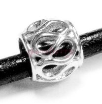 Sterling Silver Lacy Flower Bead Charm for Pandora Troll Biagi Chamilia European Jewelry