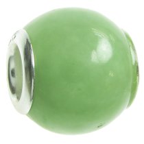 Sterling Silver Real Aventurine Bead Charm for Pandora Troll Biagi Chamilia European Jewelry