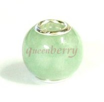 Sterling Silver Real Aventurine Bead Charm for Pandora Troll Biagi Chamilia European Jewelry