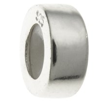 Sterling Silver Plain Round Bead Charm for Pandora Troll Biagi Chamilia European Jewelry