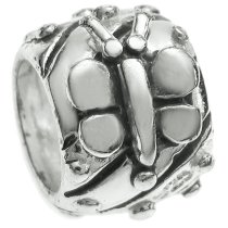 Sterling Silver Butterfly Dots Bead Charm for Pandora Troll Biagi Chamilia European Jewelry