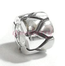 Sterling Silver Round Flower Bead Charm for Pandora Troll Biagi Chamilia European Jewelry