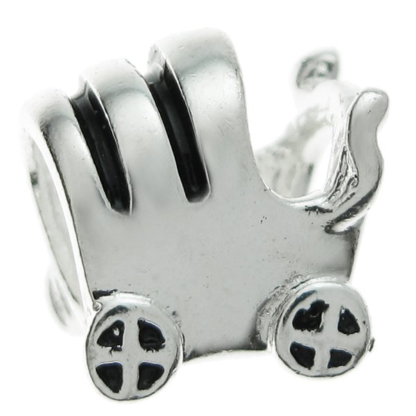 Sterling Silver BABY CARRIAGE CART Bead Charm for Pandora Troll Chamilia Biagi European Jewelry
