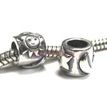 Sterling Silver Sun Moon Star Bead Charm for Pandora Troll Chamilia Biagi European Jewelry