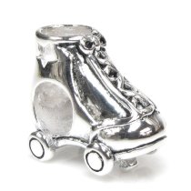 Sterling Silver STAR Roller SKATE BOOT Bead Charm for Pandora Troll Chamilia Biagi European Jewelry