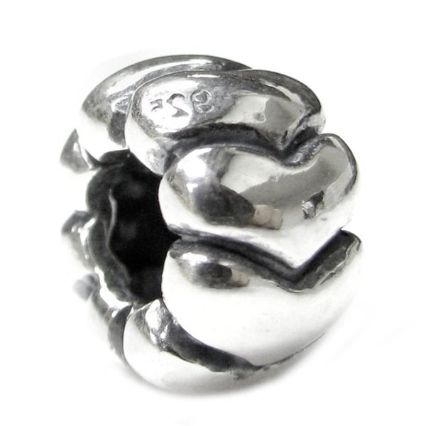Sterling Silver Endless Love Heart Charm Compatible With European Story Charm Bracelet Jewelry