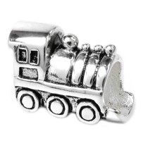 Sterling Silver CUTE TRAIN Engine CAR Bead Charm for Pandora Troll Chamilia Biagi European Jewelry