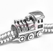 Sterling Silver CUTE TRAIN Engine CAR Bead Charm for Pandora Troll Chamilia Biagi European Jewelry