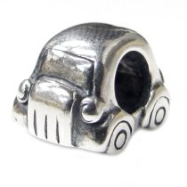 Sterling Silver Beetle Mini Car Bead Charm for Pandora Troll Chamilia Biagi European Jewelry