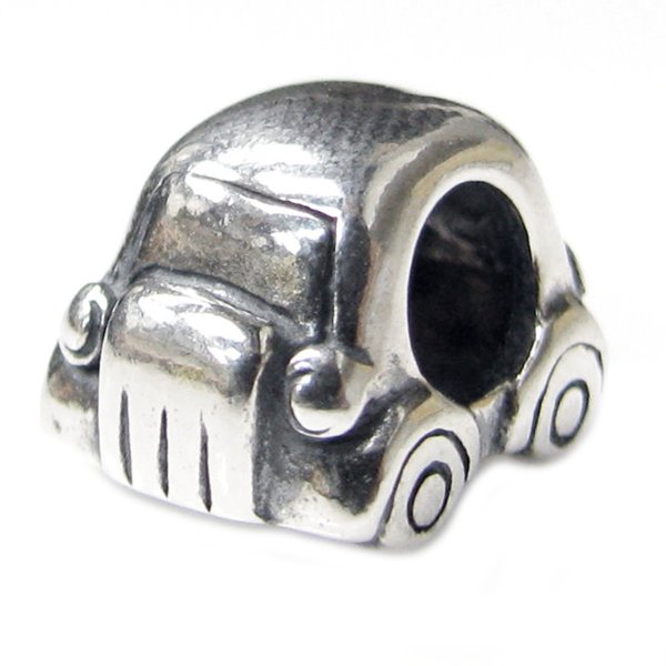 Sterling Silver Beetle Mini Car Bead Charm for Pandora Troll Chamilia Biagi European Jewelry