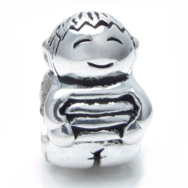 Sterling Silver CUTE BABY Little BOY KID Bead European Story Charm Bracelet Jewelry