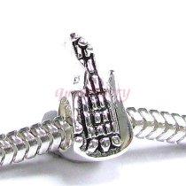1x Sterling Silver Music Instrument Guitar Bead Charm for Pandora Troll Chamilia Biagi European Jewelry