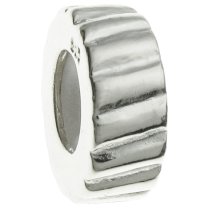 Sterling Silver Focal Twisted Round Bead Charm for Pandora Troll Chamilia Biagi European Jewelry