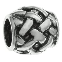 Sterling Silver Mesh NET focal Bead Charm for Pandora Troll Chamilia Biagi European Jewelry