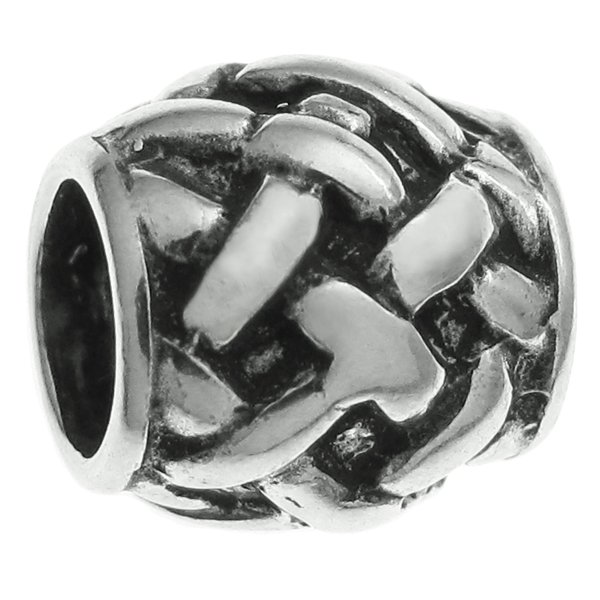 Sterling Silver Mesh NET focal Bead Charm for Pandora Troll Chamilia Biagi European Jewelry