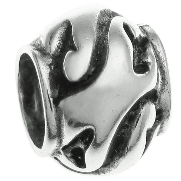Sterling silver SWIRL Flower Round Focal Bead Charm for Pandora Troll Chamilia Biagi European Jewelry
