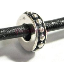 Sterling silver Dot Round Rondelle Bead Charm for Pandora Troll Chamilia Biagi European Jewelry