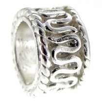 Sterling silver Simplicity Round Focal Bead Charm for Pandora Troll Chamilia Biagi European Jewelry