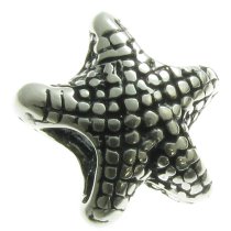 Sterling Silver Starfish Focal Bead Charm for Pandora Troll Chamilia Biagi European Jewelry