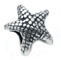 Sterling Silver Starfish Focal Bead Charm for Pandora Troll Chamilia Biagi European Jewelry