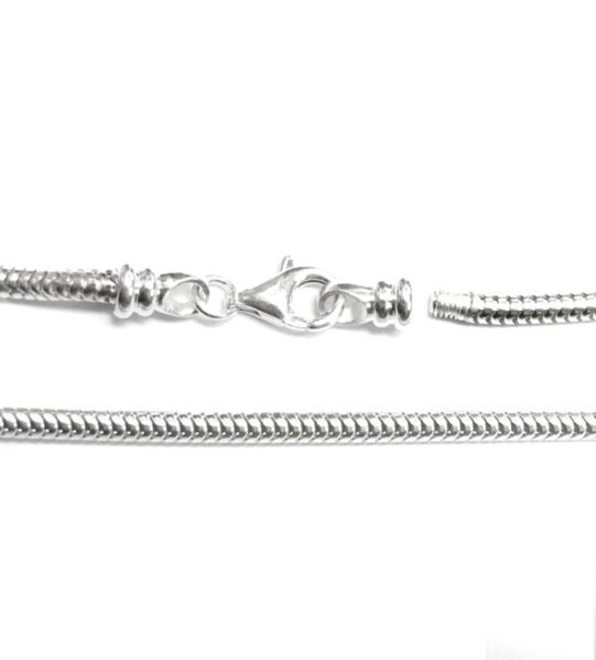 Sterling Silver 3mm CAPRICE SNAKE Bracelet for European Charm of Pandora Troll Chamilia Biagi European Jewelry 7"