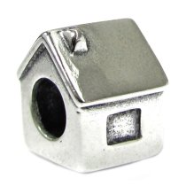 Sterling Silver House Bead for Pandora Troll European Charm Bracelets