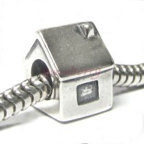 Sterling Silver House Bead for Pandora Troll European Charm Bracelets