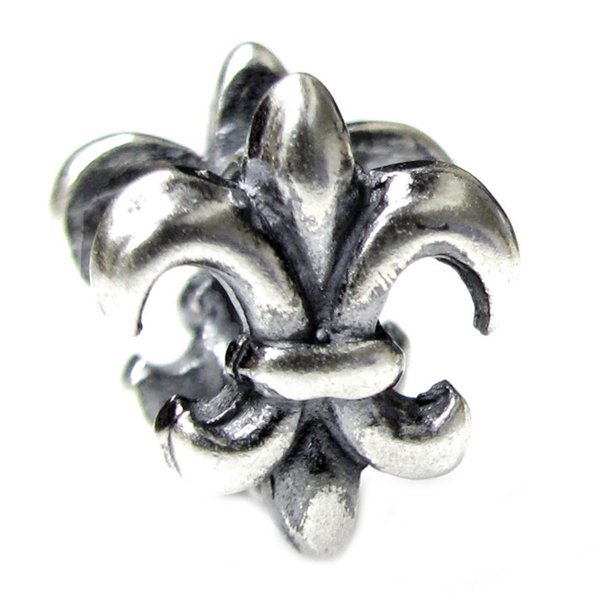 Sterling silver FLEUR-DE-LIS Bead for Pandora Troll European Charm Bracelets