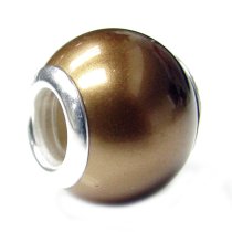 Sterling Silver Bronze SEASHELL PEARL Bead for Pandora Troll European Charm Bracelets