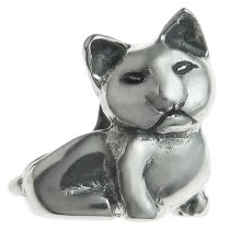 Sterling silver Kitty Cat Bead for Pandora Troll European Charm Bracelets
