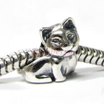 Sterling silver Kitty Cat Bead for Pandora Troll European Charm Bracelets