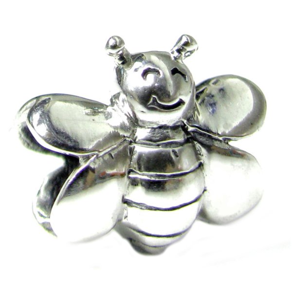 Sterling silver Honey Bee Bead for Pandora Troll European Charm Bracelets