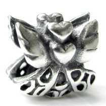 Sterling silver Heart Love Angel Bead for Pandora Troll European Charm Bracelets