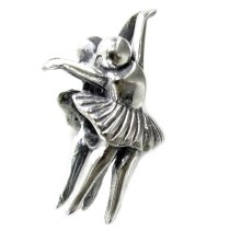 Sterling silver Ballet Dancer Ballerina Bead for Pandora Troll European Charm Bracelets