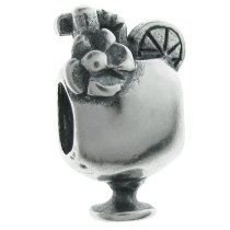 Sterling silver Cocktail Drink Bead for Pandora Troll European Charm Bracelets