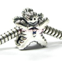 Sterling silver Ginger Cookie Bead for Pandora Troll European Charm Bracelets