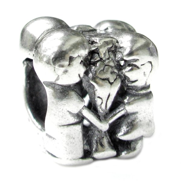 Sterling silver Sweet Dating Lover Couple Bead for Pandora Troll European Charm Bracelets