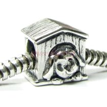 Sterling silver Dog House Bead for Pandora Troll European Charm Bracelets